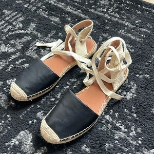 Lace up espadrille